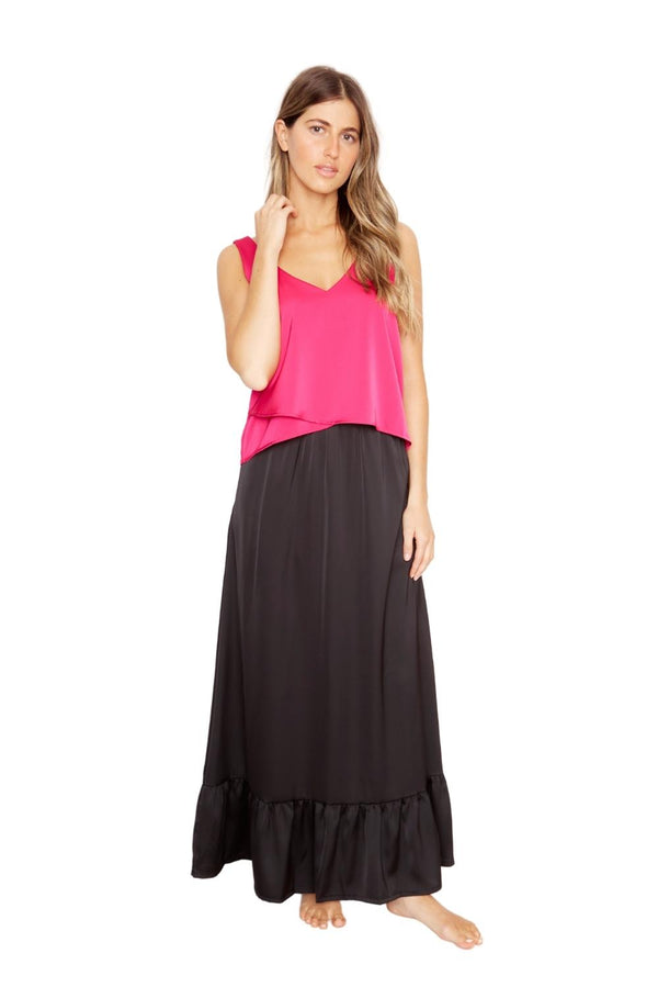 Falda Ana satin negra