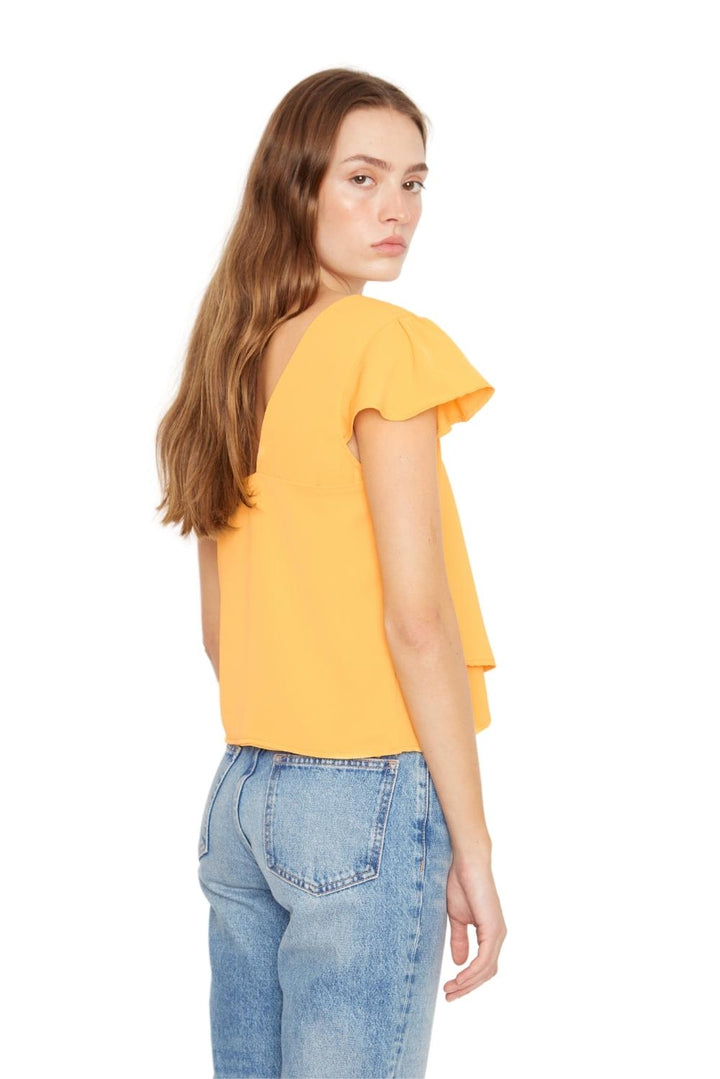 Polera Sara manga corta III amarilla