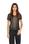 Polera Glam manga corta negra