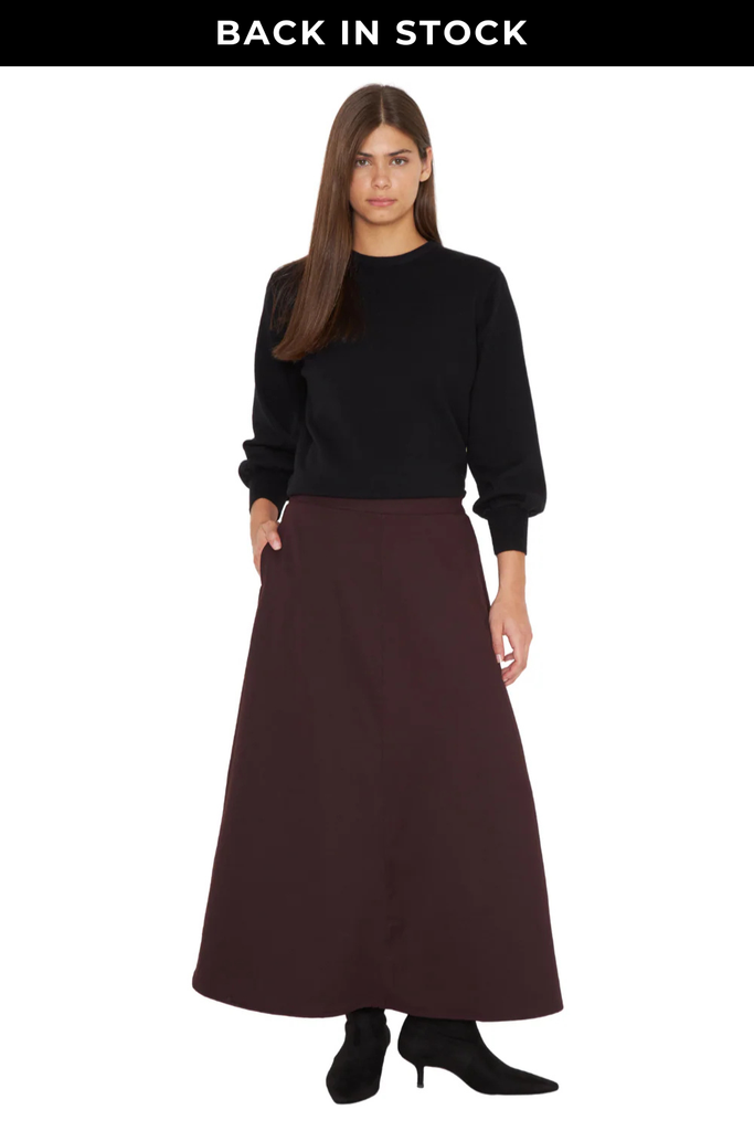 Falda Jacinta Winter burdeo