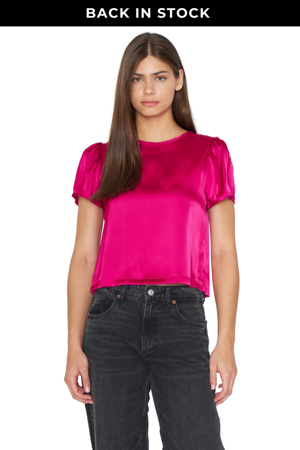 Blusa Olivia satin fucsia