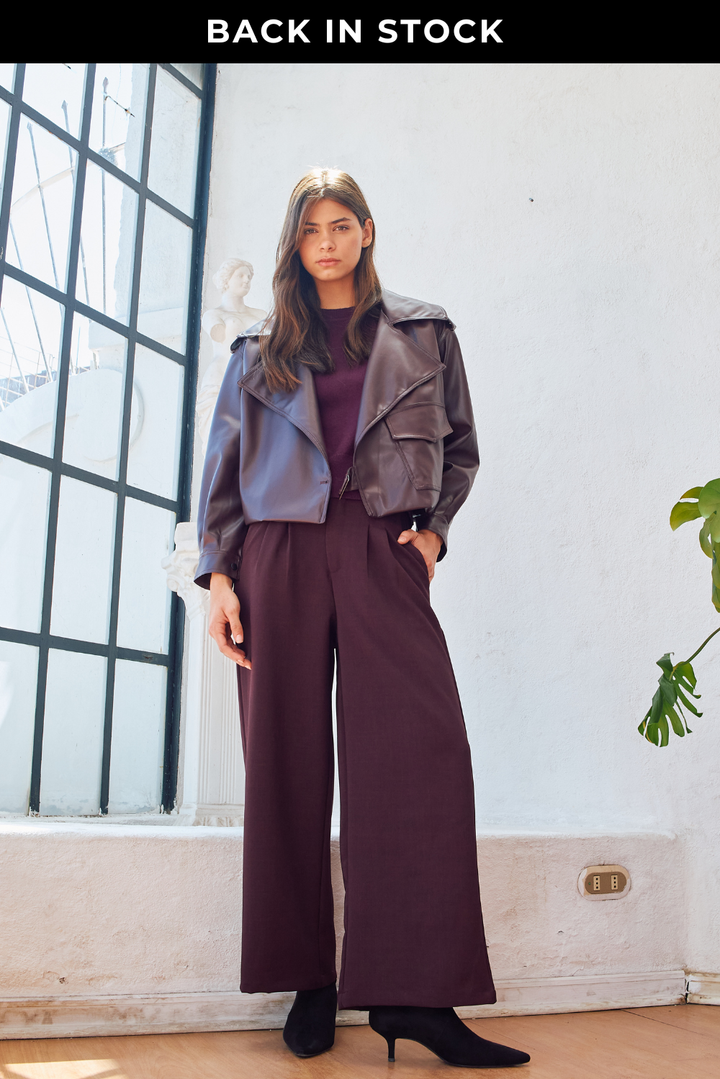 Pantalón Laura Winter burdeo