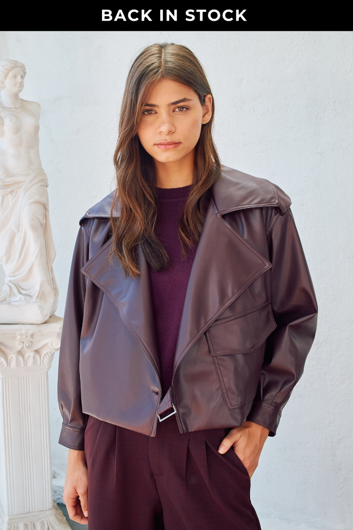 Chaqueta Jess burdeo