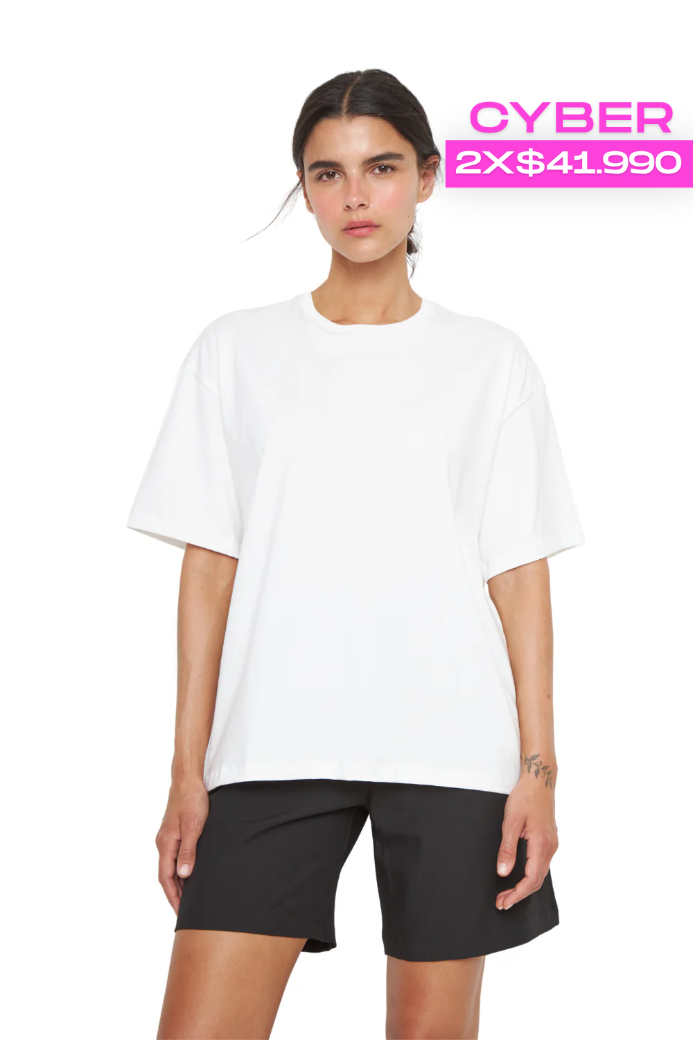 Polera Jacinta PIMA Oversize blanca