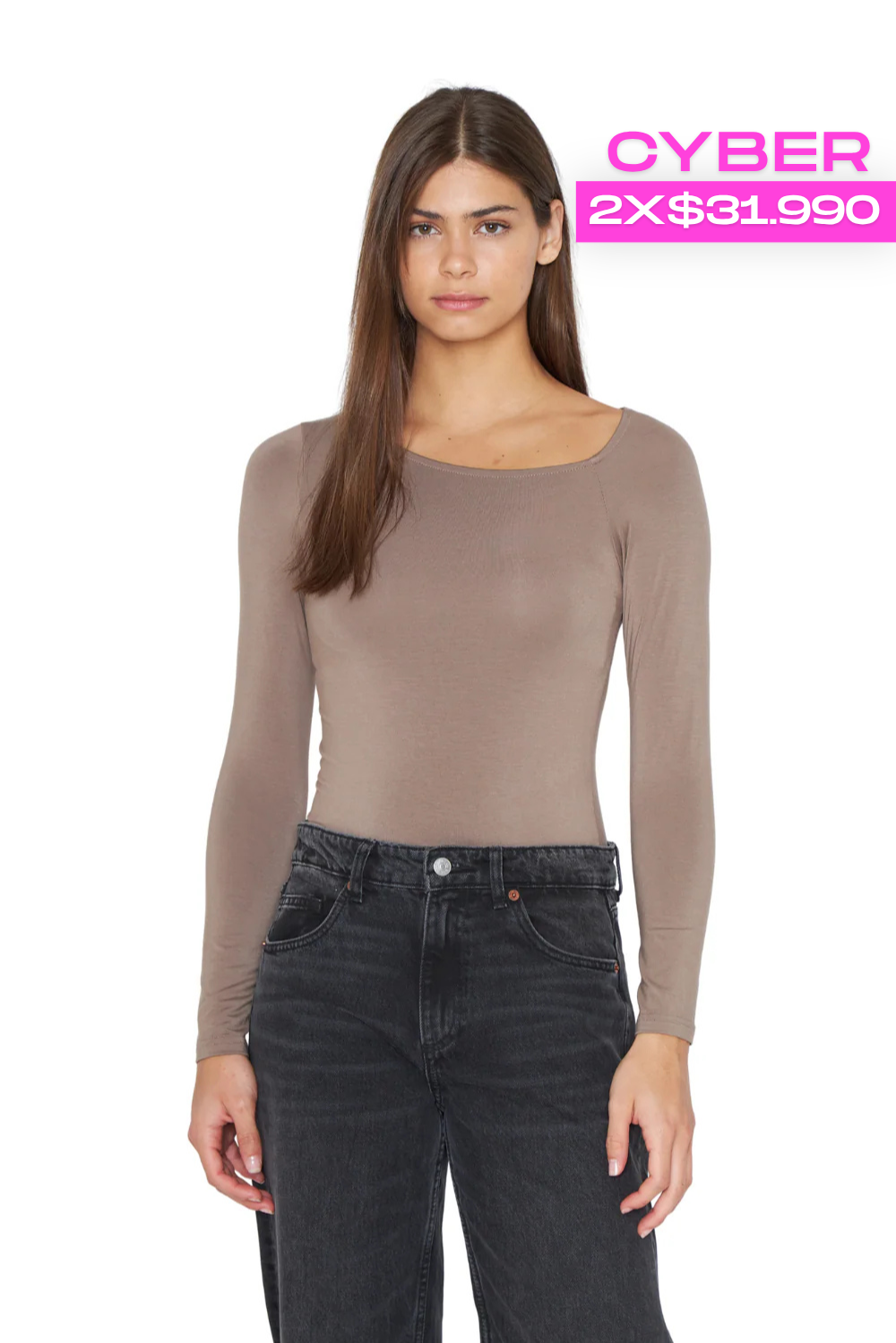 Polera Ema café
