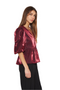 Blusa Siena Bright Peplum burdeo