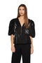Blusa Siena Bright Peplum negra