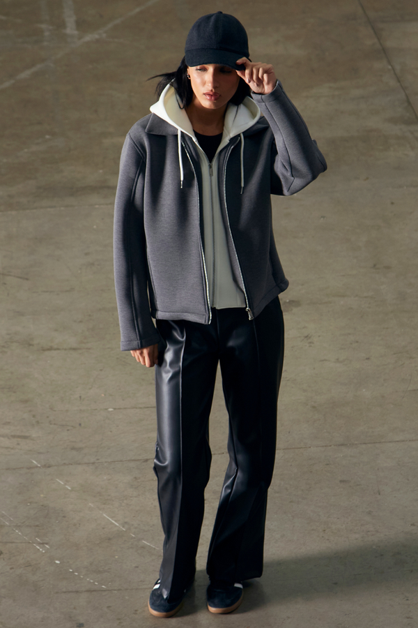 Bomber Hoodie gris