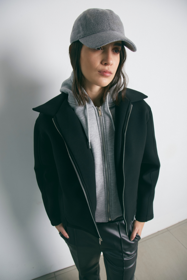 Bomber Hoodie negra