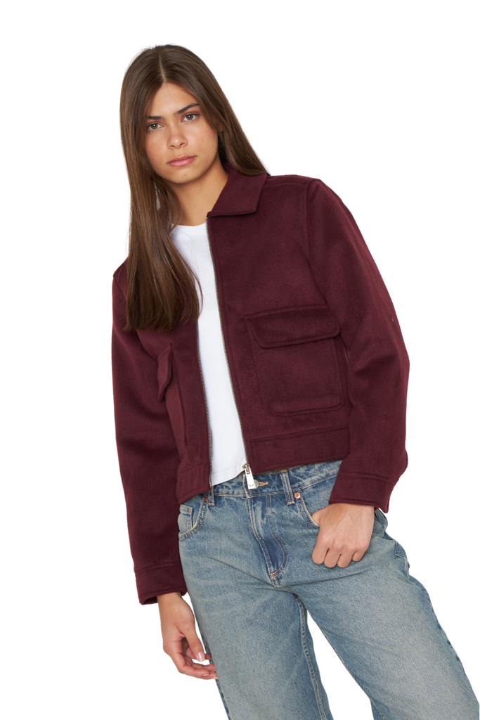 Chaqueta Jude burdeo