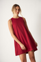 Vestido Elena Corto burdeo