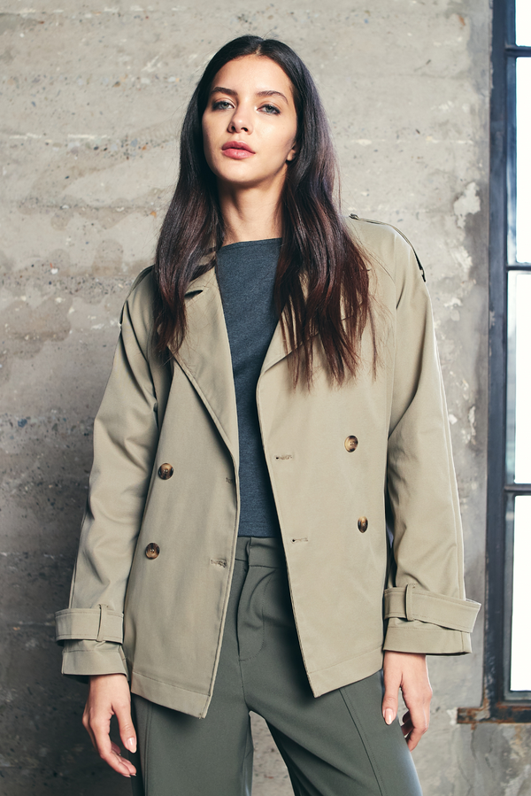 Trench Coat Stone verde