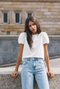 Blusa Olivia Satin blanca