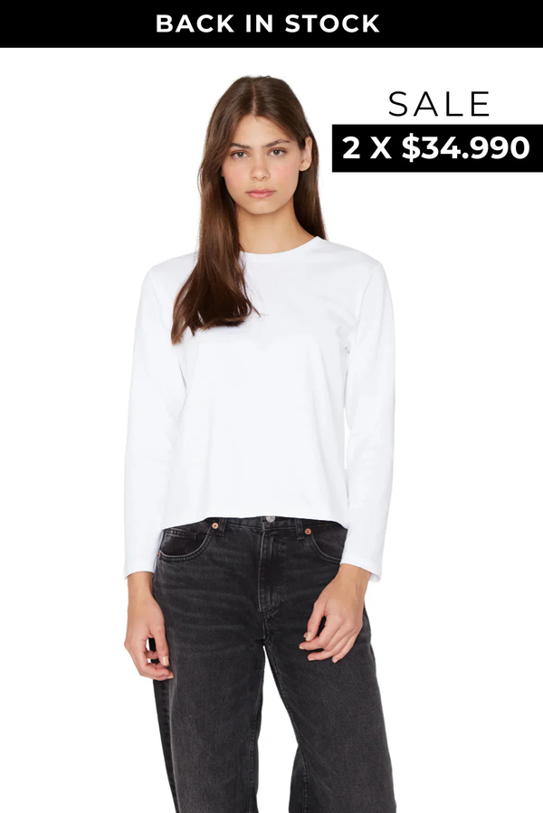 Polera Jacinta manga larga blanca