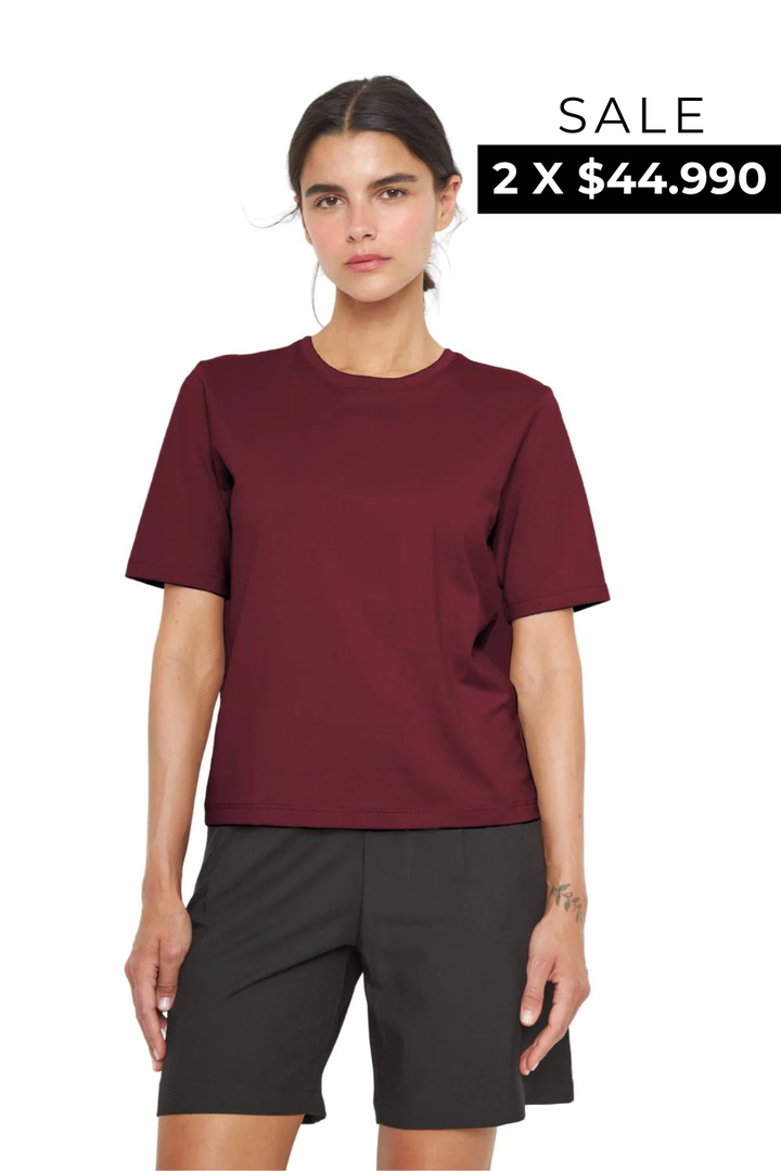 Polera Jacinta Pima burdeo
