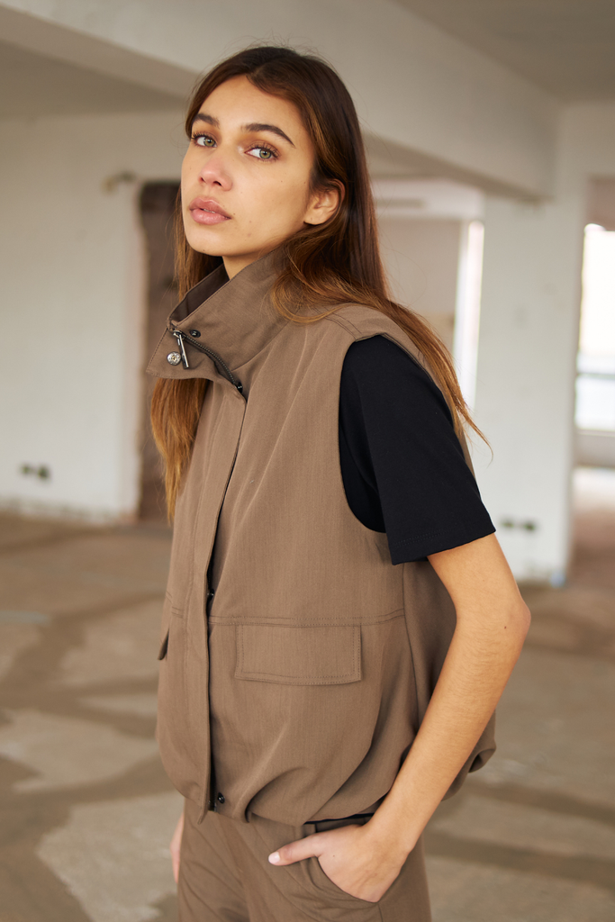Chaqueta Martina café
