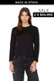 Polera Jacinta manga larga negra