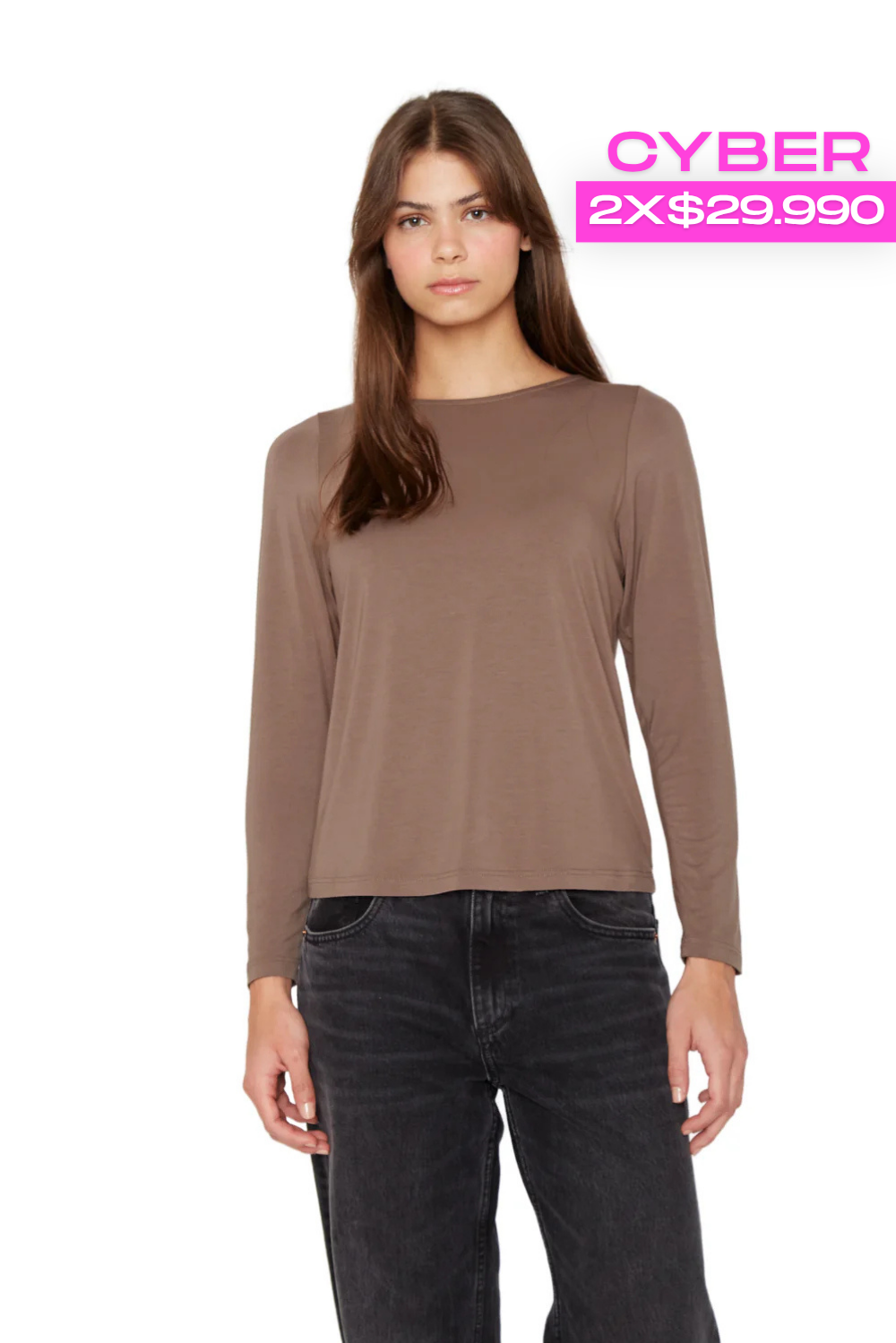Polera Bianca II café