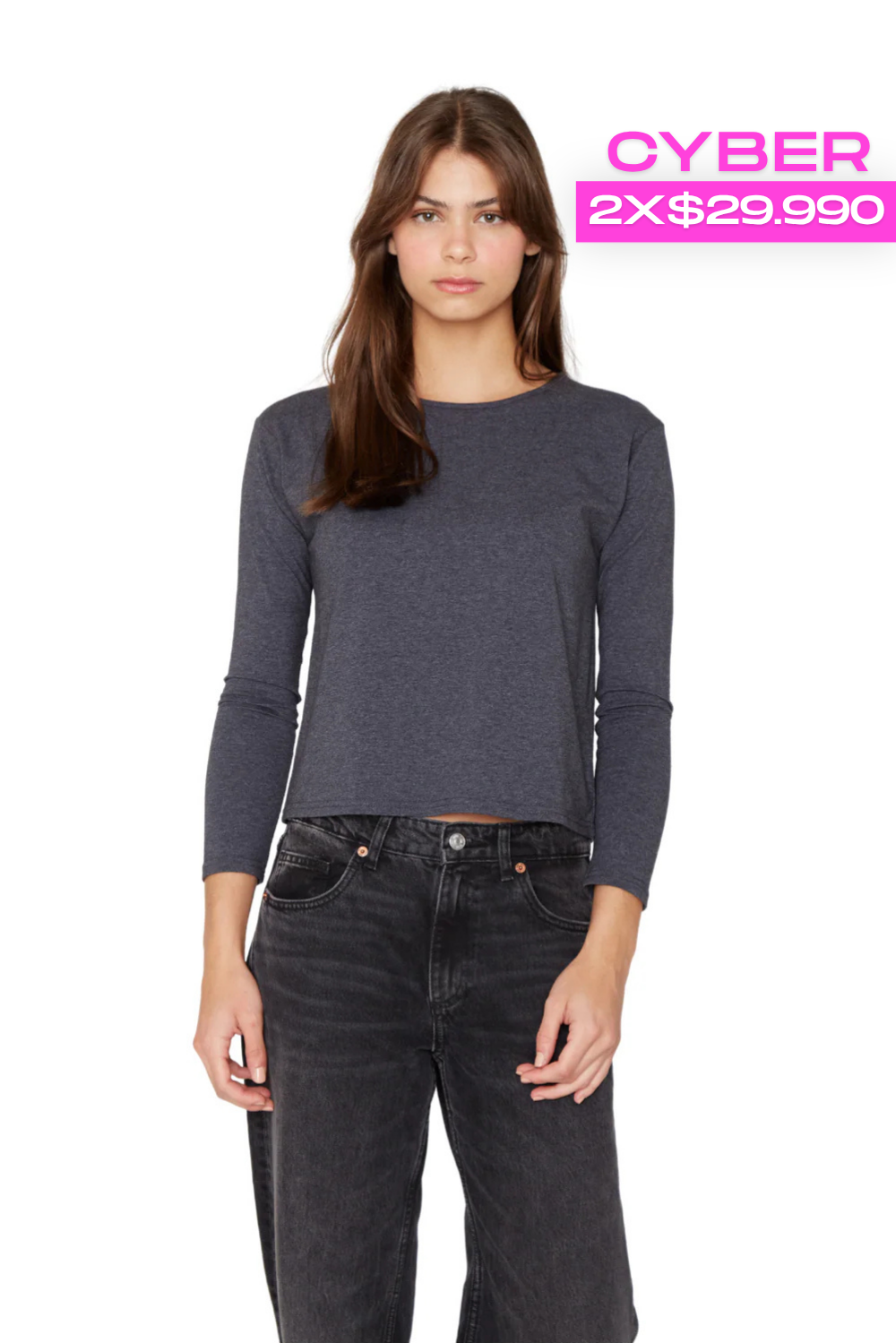 Polera Bianca gris oscura