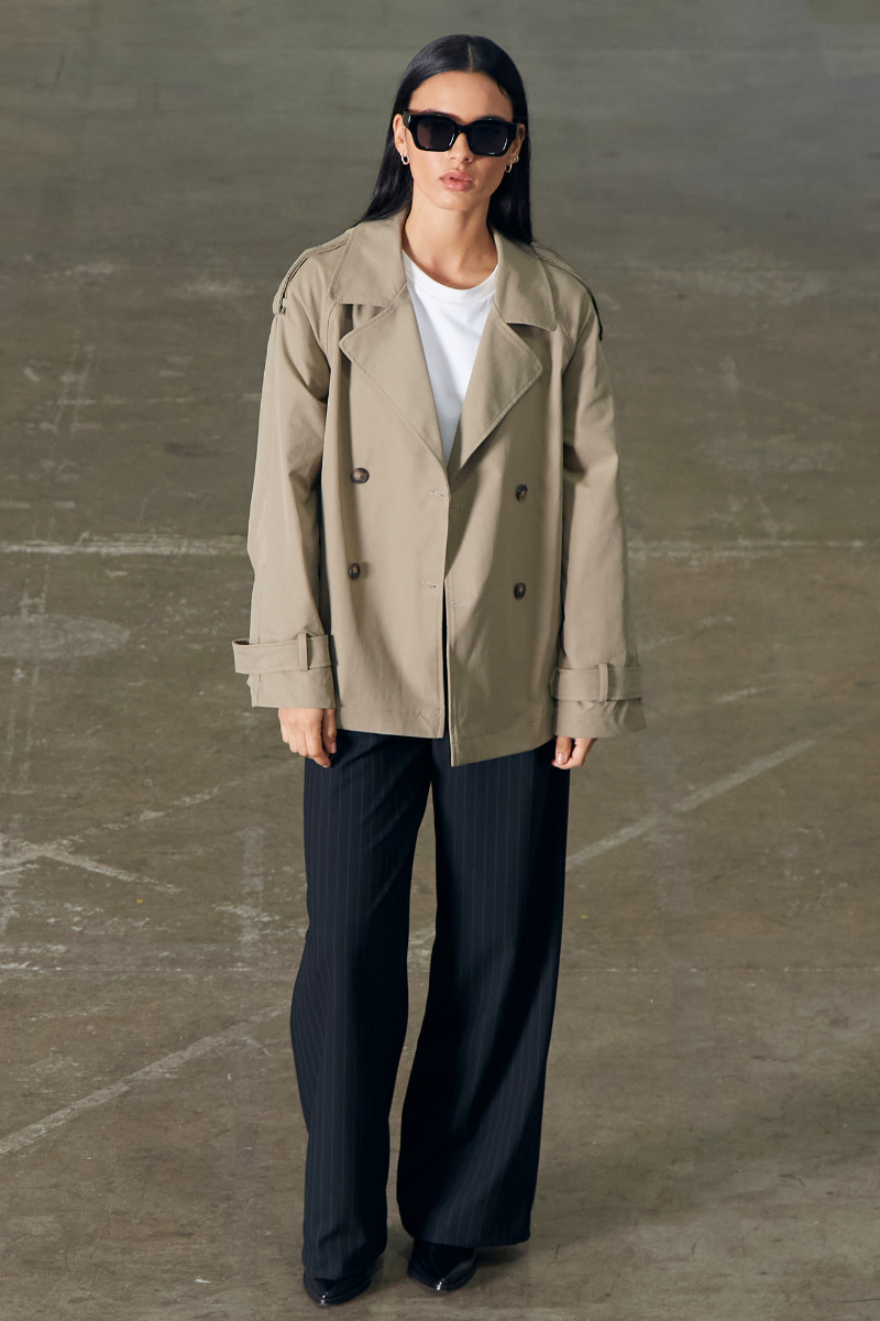 Trench Coat Stone verde