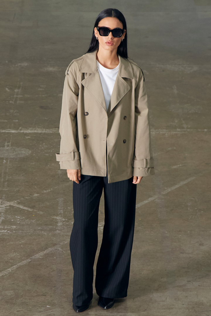 Trench Coat Stone verde